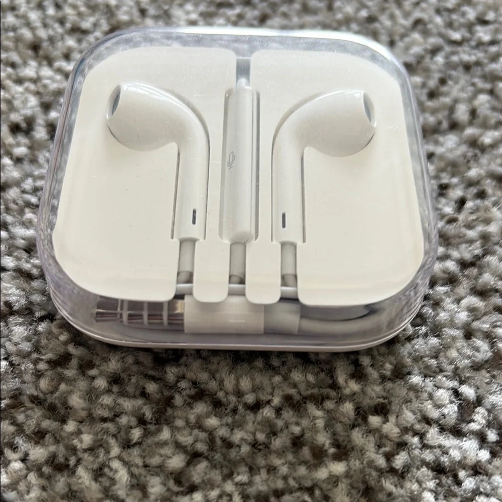 Apple Headphones - White Wired Earbuds with Case